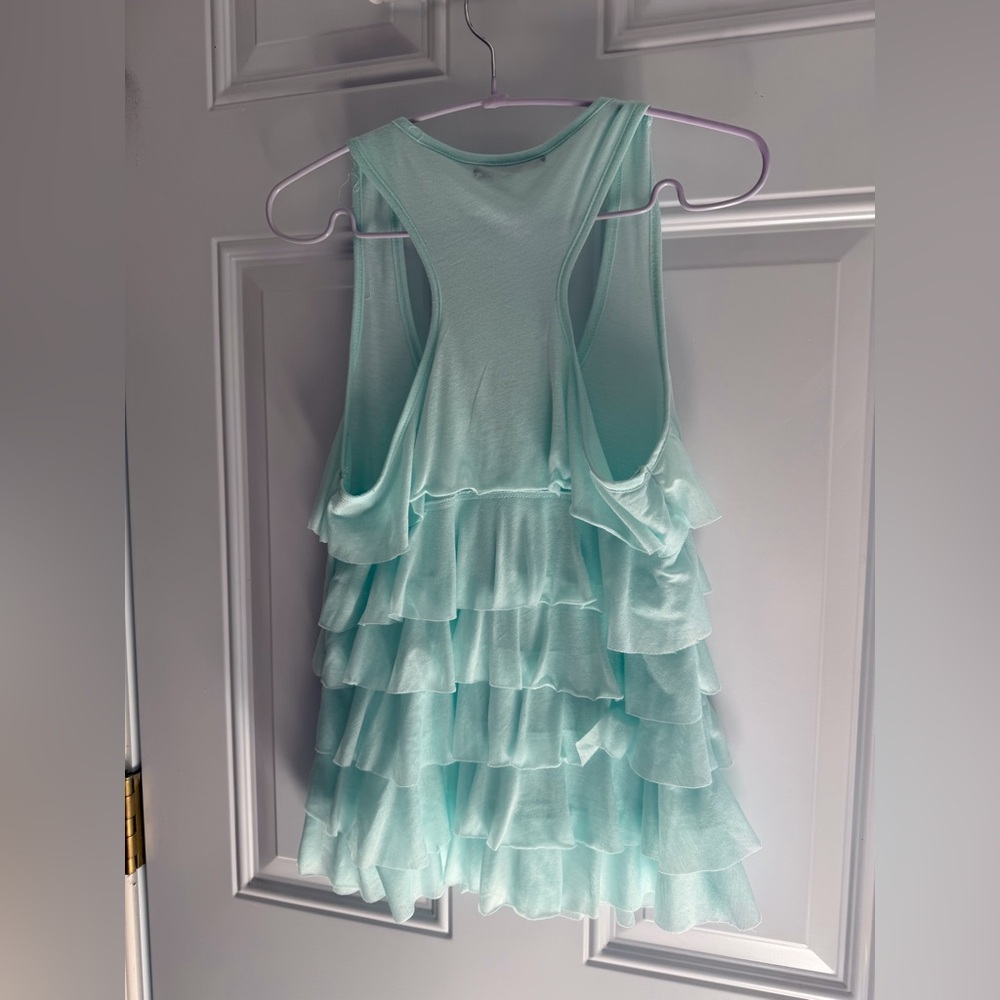 Urban Behavior Light Mint Ruffle Tier Tank - Picture 3 of 3
